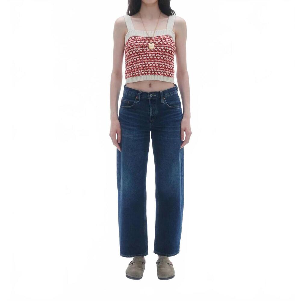 NEW GUEST IN RESIDENCE women's marti tank top in cherry combo